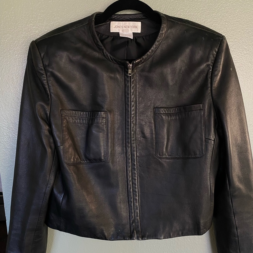 Jones New York 100% Leather Jacket